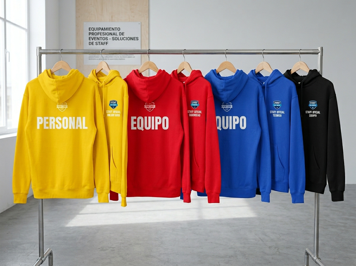 Conjunto de sudaderas personalizadas para evento